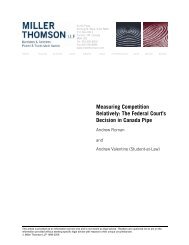 The Federal Court's Decision in Canada Pipe - Miller Thomson