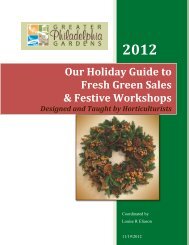 Holiday Green Sales & Workshops - Greater Philadelphia Gardens