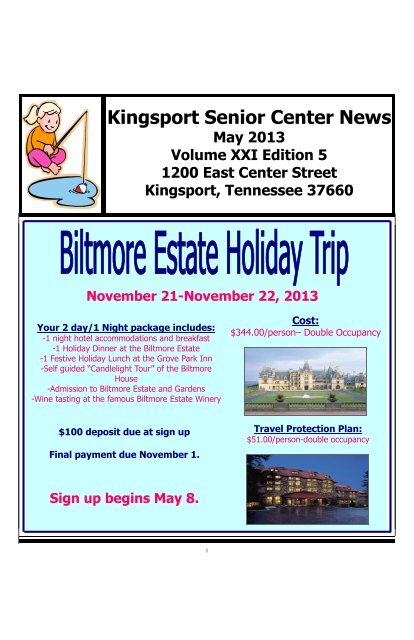 May 2013 newsletter.pub - City of Kingsport Tennessee Senior Center