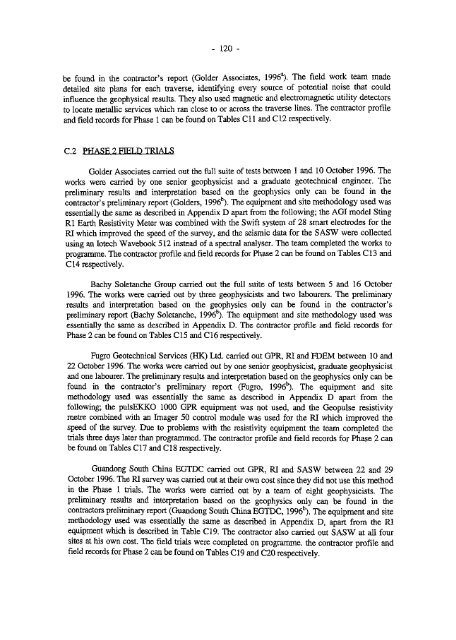 site characterisation study - phases 1 and 2 - HKU Libraries - The ...