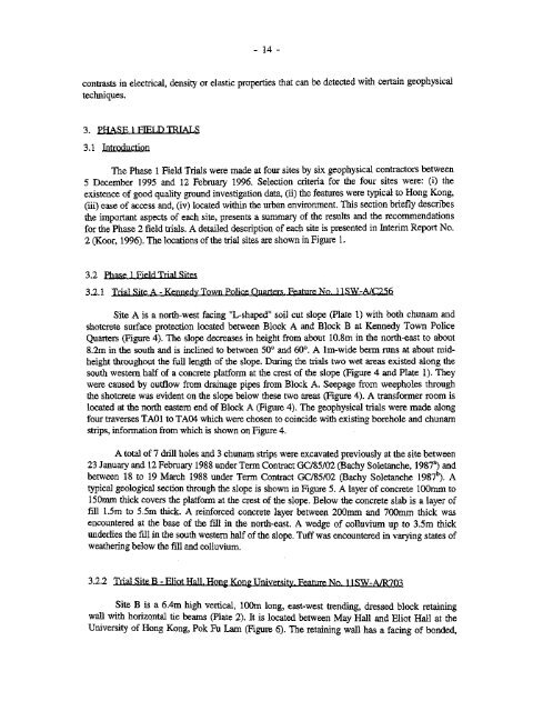 site characterisation study - phases 1 and 2 - HKU Libraries - The ...