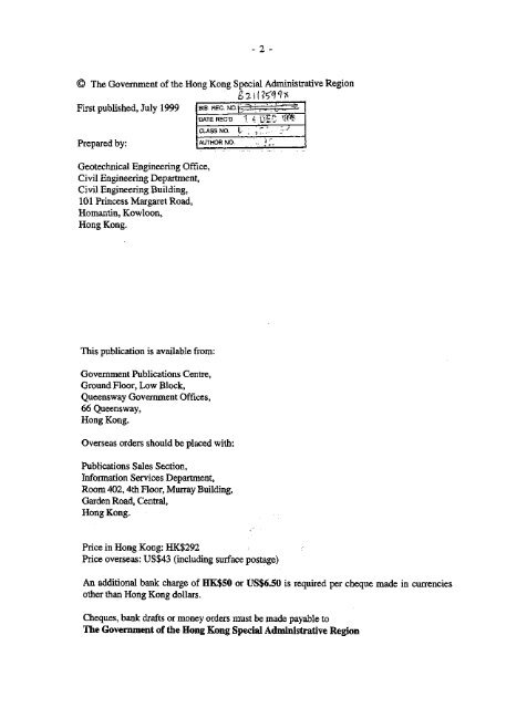 site characterisation study - phases 1 and 2 - HKU Libraries - The ...