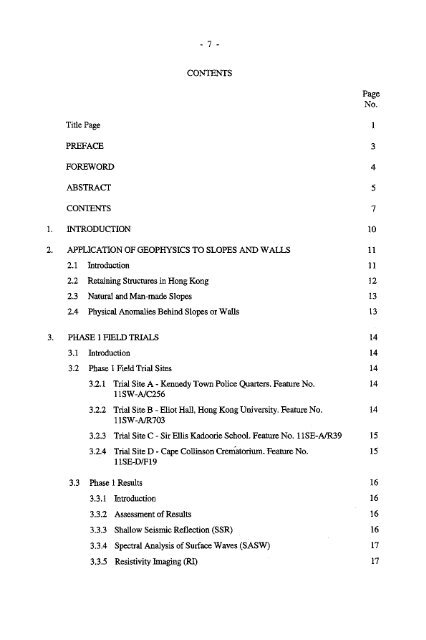 site characterisation study - phases 1 and 2 - HKU Libraries - The ...