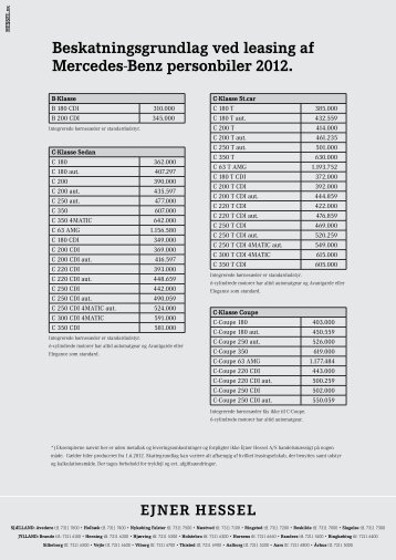 Beskatningsgrundlag ved leasing af Mercedes-Benz ... - Ejner Hessel