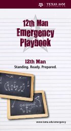 12th Man Emergency Playbook - Texas A&M University