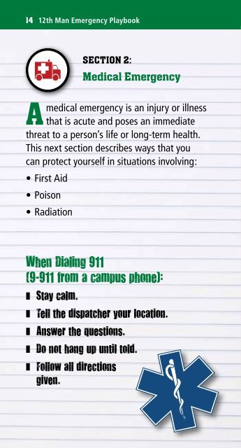 12th Man Emergency Playbook - Texas A&M University