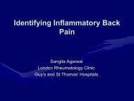 Identifying Inflammatory Back Pain - Dr Sangita ... - Parkside Hospital