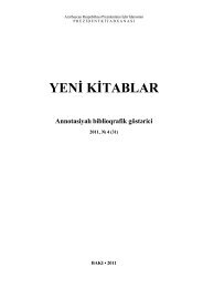 YENÄ° KÄ°TABLAR AnnotasiyalÄ± biblioqrafik gÃ¶stÉrici - Prezident ...