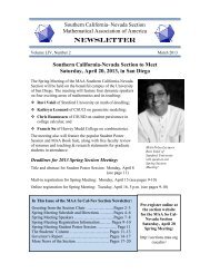 Spring 2013 Newsletter (pdf) - MAA Sections - Mathematical ...