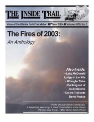 The Fires of 2003: - Glacier Park Foundation