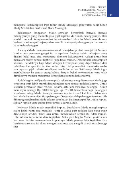 Sukses Usaha Menjual Jasa Pijat Refleksi - Ditjen PAUDNI