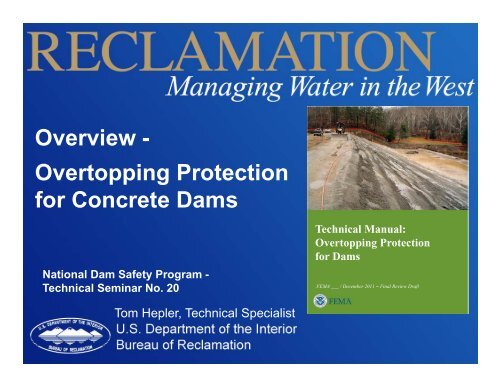 Overview - Overtopping Protection for Concrete Dams