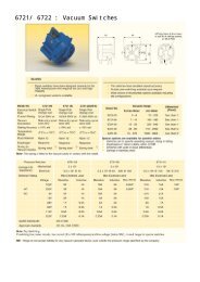 6721/ 6722 : Vacuum Switches