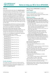 APSS300A Notes - HM Revenue & Customs