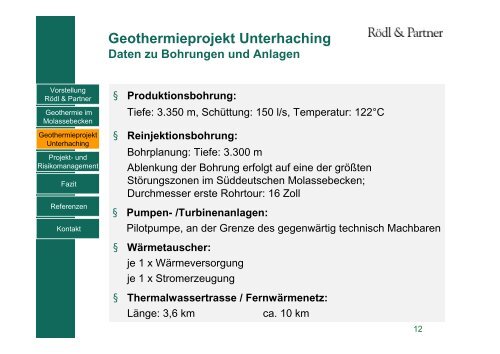 Das Geothermieprojekt Unterhaching