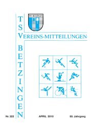 April 2010 / Nr. 322 - TSV Betzingen