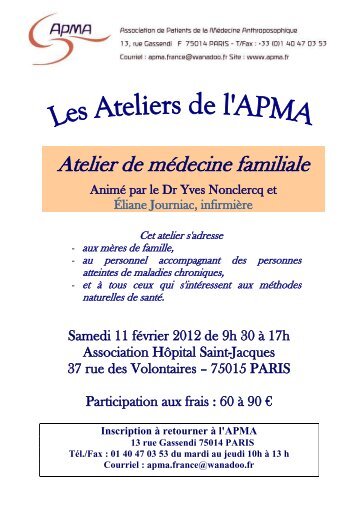 Atelier de mÃ©decine familiale - APMA