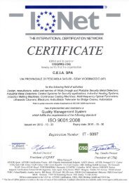 CEIA is an ISO 9001 Company certified