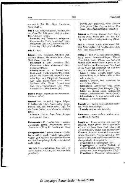 Plattdeutsches Wörterbuch des kurkölnischen Sauerlandes