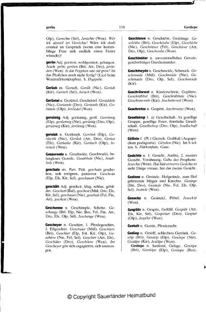 Plattdeutsches Wörterbuch des kurkölnischen Sauerlandes