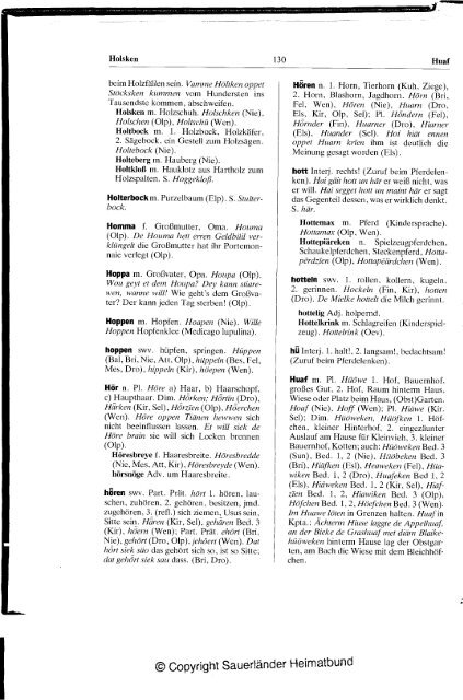 Plattdeutsches Wörterbuch des kurkölnischen Sauerlandes