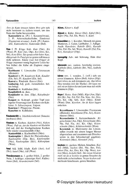 Plattdeutsches Wörterbuch des kurkölnischen Sauerlandes