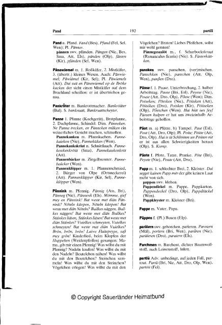 Plattdeutsches Wörterbuch des kurkölnischen Sauerlandes