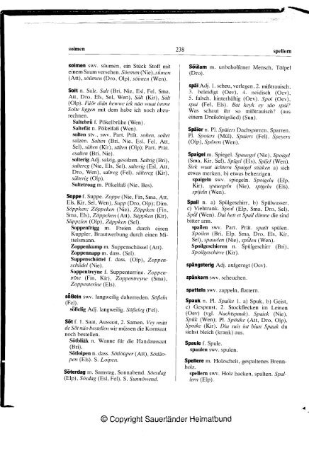 Plattdeutsches Wörterbuch des kurkölnischen Sauerlandes