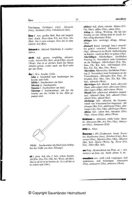 Plattdeutsches Wörterbuch des kurkölnischen Sauerlandes