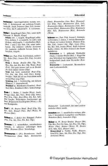 Plattdeutsches Wörterbuch des kurkölnischen Sauerlandes