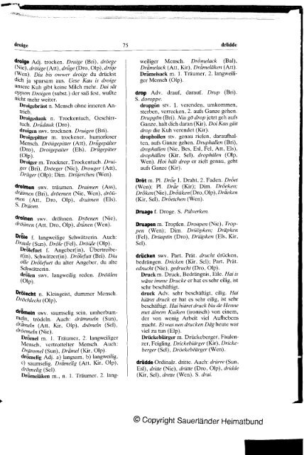 Plattdeutsches Wörterbuch des kurkölnischen Sauerlandes