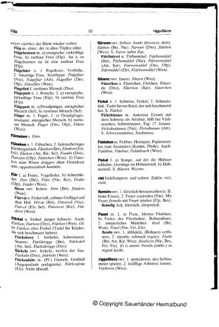 Plattdeutsches Wörterbuch des kurkölnischen Sauerlandes