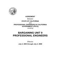 bargaining unit 9 professional engineers - Dpa - State of California