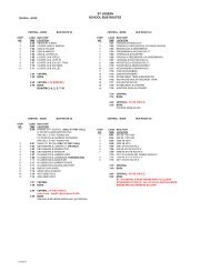 ST JOSEPH SCHOOL BUS ROUTES - St. Joseph School District