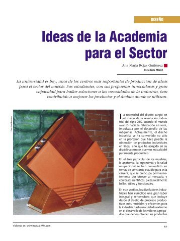 DiseÃ±o Ideas de la Academia para el Sector - Revista El Mueble y ...