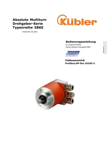 Absolute Multiturn Drehgeber-Serie Typenreihe 5860 - Kübler