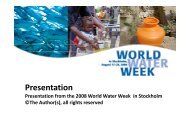 Presentation - World Water Week