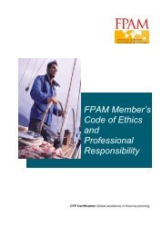 FPAM Member's Code of Ethics and Professional Responsibility