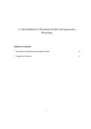 3.3 Beschränktes(r) Wachstum/Zerfall und logistisches ... - Mathematik