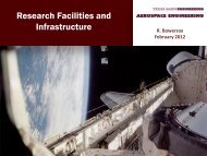 Research Facilities and Infrastructure - Aerospace Engineering