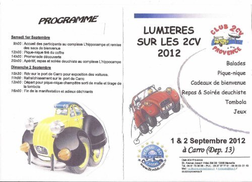 lumieres sur les 2cv 2012 - 2CV MEHARI CLUB CASSIS