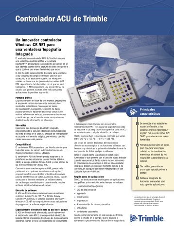 Controlador ACU de Trimble - Al-Top TopografÃ­a