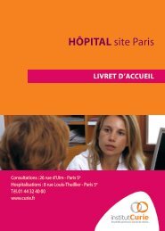 HÃPITAL site paris - Institut Curie