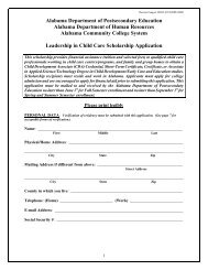 Leadership in Child Care Scholarship Application Form