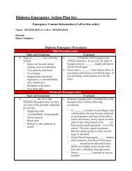 Diabetes Emergency Action Plan for Paul Laurent