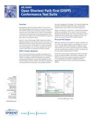 AX4000 OSPF Conformance Test Suite - Spirent Communications