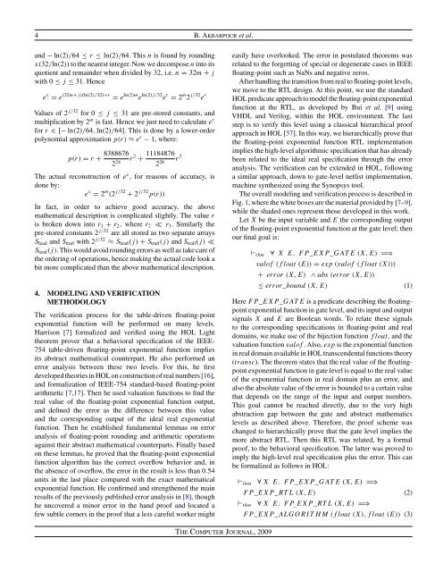 Verifying a Synthesized Implementation of IEEE-754 Floating-Point ...