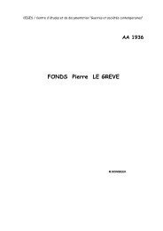 FONDS Pierre LE GREVE