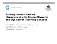 Sanitary Sewer Overflow Management with Azteca Cityworks d SQL ...