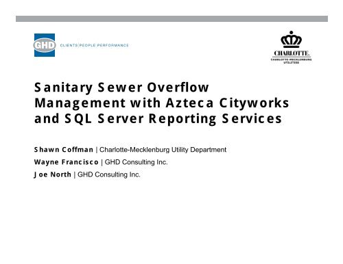 Sanitary Sewer Overflow Management with Azteca Cityworks d SQL ...